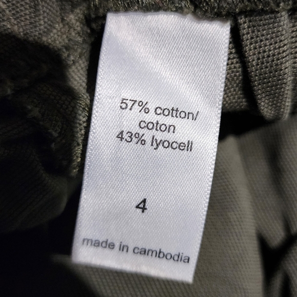 Maurices Army Green Button Belted Tie Front Mini Skirt Women's Size 4 Neutral - Picture 4 of 5